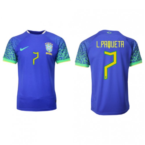 Brasilien Lucas Paqueta #7 Replika Udebanetrøje VM 2022 Kortærmet